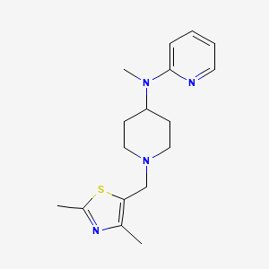 molecular formula C17H24N4S B12258403 N-{1-[(2,4-dimethyl-1,3-thiazol-5-yl)methyl]piperidin-4-yl}-N-methylpyridin-2-amine 