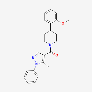 [4-(2-Methoxyphenyl)-1-piperidinyl]-(5-methyl-1-phenyl-4-pyrazolyl)methanone