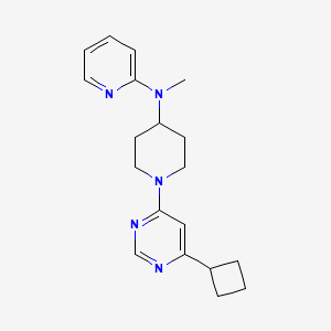 molecular formula C19H25N5 B12258437 N-[1-(6-cyclobutylpyrimidin-4-yl)piperidin-4-yl]-N-methylpyridin-2-amine 