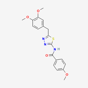 N-[5-[(3,4-dimethoxyphenyl)methyl]-1,3,4-thiadiazol-2-yl]-4-methoxybenzamide