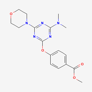 4-[[4-(Dimethylamino)-6-(4-morpholinyl)-1,3,5-triazin-2-yl]oxy]benzoic acid methyl ester