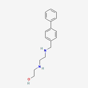 molecular formula C17H22N2O B1225857 2-[2-[(4-Phenylphenyl)methylamino]ethylamino]ethanol 