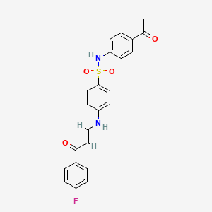 N-(4-Acetyl-phenyl)-4-[(E)-3-(4-fluoro-phenyl)-3-oxo-propenylamino]-benzenesulfonamide