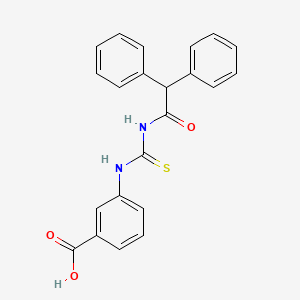 3-[[[(1-Oxo-2,2-diphenylethyl)amino]-sulfanylidenemethyl]amino]benzoic acid