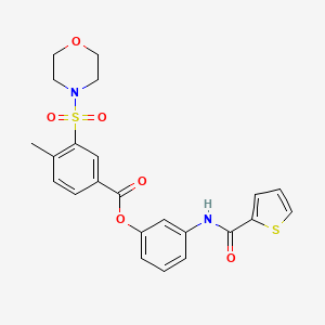 4-Methyl-3-(4-morpholinylsulfonyl)benzoic acid [3-[[oxo(thiophen-2-yl)methyl]amino]phenyl] ester