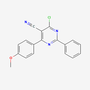 4-Chloro-6-(4-methoxyphenyl)-2-phenyl-5-pyrimidinecarbonitrile
