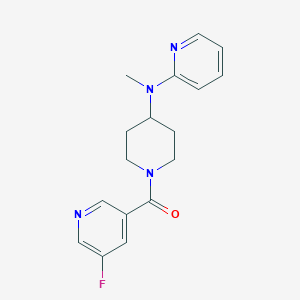 molecular formula C17H19FN4O B12258663 N-[1-(5-fluoropyridine-3-carbonyl)piperidin-4-yl]-N-methylpyridin-2-amine 