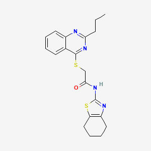 2-[(2-propyl-4-quinazolinyl)thio]-N-(4,5,6,7-tetrahydro-1,3-benzothiazol-2-yl)acetamide