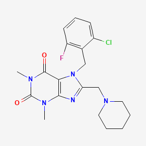 7-[(2-Chloro-6-fluorophenyl)methyl]-1,3-dimethyl-8-(1-piperidinylmethyl)purine-2,6-dione