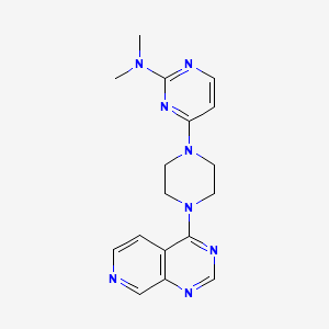 molecular formula C17H20N8 B12258752 N,N-dimethyl-4-(4-{pyrido[3,4-d]pyrimidin-4-yl}piperazin-1-yl)pyrimidin-2-amine 