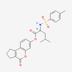 4-methyl-2-[(4-methylphenyl)sulfonylamino]pentanoic acid (4-oxo-2,3-dihydro-1H-cyclopenta[c][1]benzopyran-7-yl) ester