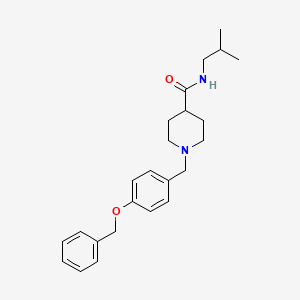 N-(2-methylpropyl)-1-[(4-phenylmethoxyphenyl)methyl]-4-piperidinecarboxamide