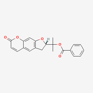 benzoic acid 2-[(2S)-7-oxo-2,3-dihydrofuro[3,2-g][1]benzopyran-2-yl]propan-2-yl ester