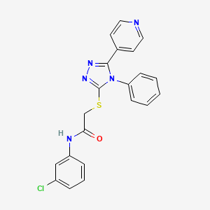 molecular formula C21H16ClN5OS B1225881 ASN-1377642 CAS No. 337505-63-2