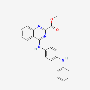 4-(4-Anilinoanilino)-2-quinazolinecarboxylic acid ethyl ester