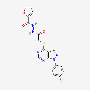 N'-[2-[[1-(4-methylphenyl)-4-pyrazolo[3,4-d]pyrimidinyl]thio]-1-oxoethyl]-2-furancarbohydrazide
