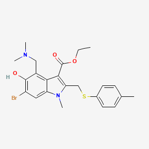 6-Bromo-4-[(dimethylamino)methyl]-5-hydroxy-1-methyl-2-[[(4-methylphenyl)thio]methyl]-3-indolecarboxylic acid ethyl ester