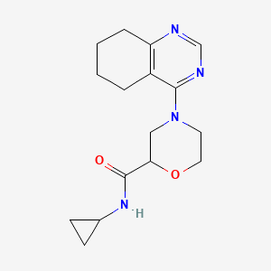 molecular formula C16H22N4O2 B12258964 N-cyclopropyl-4-(5,6,7,8-tetrahydroquinazolin-4-yl)morpholine-2-carboxamide 