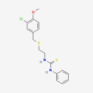 1-[2-[(3-Chloro-4-methoxyphenyl)methylthio]ethyl]-3-phenylthiourea