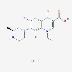 1-Ethyl-6,8-difluoro-7-[(3S)-3-methylpiperazin-1-yl]-4-oxoquinoline-3-carboxylic acid;hydrochloride