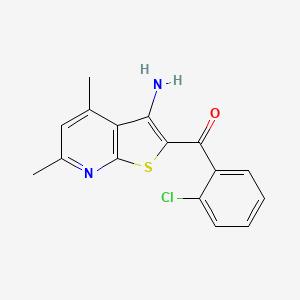 (3-Amino-4,6-dimethyl-2-thieno[2,3-b]pyridinyl)-(2-chlorophenyl)methanone