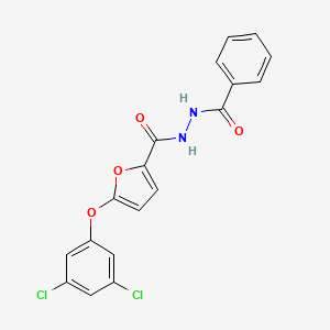 molecular formula C18H12Cl2N2O4 B1225905 N'-benzoyl-5-(3,5-dichlorophenoxy)-2-furancarbohydrazide 