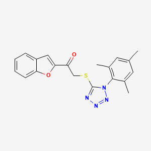 1-(2-Benzofuranyl)-2-[[1-(2,4,6-trimethylphenyl)-5-tetrazolyl]thio]ethanone