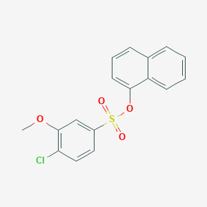 molecular formula C17H13ClO4S B12259088 Naphthalen-1-yl 4-chloro-3-methoxybenzene-1-sulfonate 