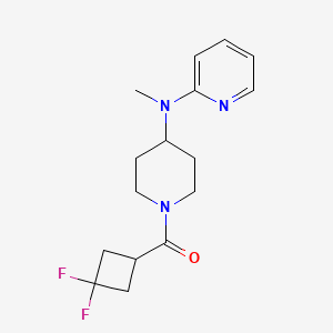molecular formula C16H21F2N3O B12259128 N-[1-(3,3-difluorocyclobutanecarbonyl)piperidin-4-yl]-N-methylpyridin-2-amine 
