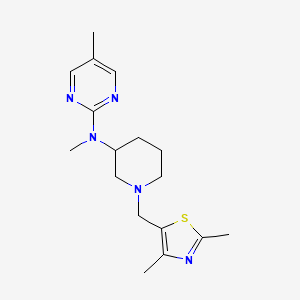 molecular formula C17H25N5S B12259144 N-{1-[(2,4-dimethyl-1,3-thiazol-5-yl)methyl]piperidin-3-yl}-N,5-dimethylpyrimidin-2-amine 