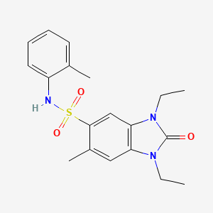 1,3-diethyl-6-methyl-N-(2-methylphenyl)-2-oxo-5-benzimidazolesulfonamide