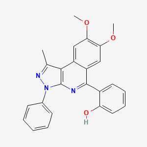 6-(7,8-dimethoxy-1-methyl-3-phenyl-2H-pyrazolo[3,4-c]isoquinolin-5-ylidene)-1-cyclohexa-2,4-dienone