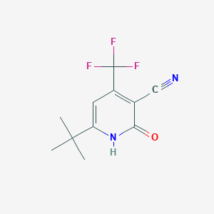molecular formula C11H11F3N2O B1225930 6-(Tert-butyl)-2-hydroxy-4-(trifluoromethyl)nicotinonitrile CAS No. 478049-68-2
