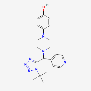 4-[4-[(1-Tert-butyl-5-tetrazolyl)-pyridin-4-ylmethyl]-1-piperazinyl]phenol