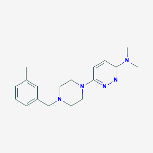 molecular formula C18H25N5 B12259411 N,N-dimethyl-6-{4-[(3-methylphenyl)methyl]piperazin-1-yl}pyridazin-3-amine 