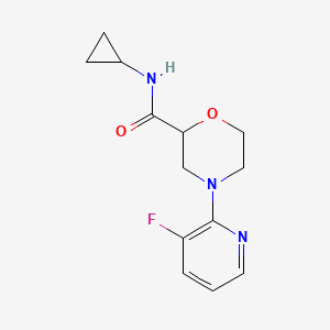 molecular formula C13H16FN3O2 B12259427 N-cyclopropyl-4-(3-fluoropyridin-2-yl)morpholine-2-carboxamide 