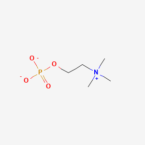 molecular formula C5H13NO4P- B1225945 2-(Trimethylazaniumyl)ethyl phosphate 