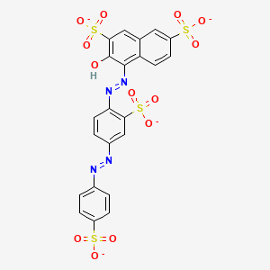 3-Hydroxy-4-({2-sulfonato-4-[(4-sulfonatophenyl)diazenyl]phenyl}diazenyl)naphthalene-2,7-disulfonate