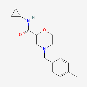 molecular formula C16H22N2O2 B12259496 N-cyclopropyl-4-[(4-methylphenyl)methyl]morpholine-2-carboxamide 