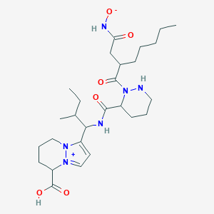 molecular formula C27H44N6O6 B122595 Matlystatin F CAS No. 140667-42-1