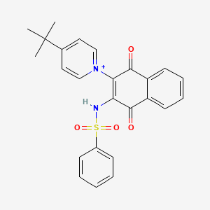 N-[3-(4-tert-butyl-1-pyridin-1-iumyl)-1,4-dioxo-2-naphthalenyl]benzenesulfonamide