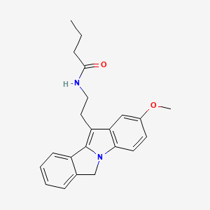 molecular formula C22H24N2O2 B1225958 N-[2-(2-methoxy-6H-isoindolo[2,1-a]indol-11-yl)ethyl]butanamide 