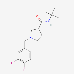 molecular formula C16H22F2N2O B12259623 N-tert-butyl-1-[(3,4-difluorophenyl)methyl]pyrrolidine-3-carboxamide 