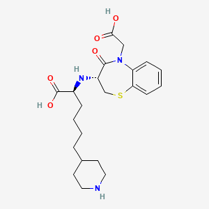 3-(1-Carboxy-5-(4-piperidyl)pentyl)amino-4-oxo-2,3,4,5-tetrahydro-1,5-benzothiazepine-5-acetic acid