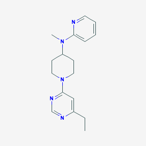 molecular formula C17H23N5 B12259742 N-[1-(6-ethylpyrimidin-4-yl)piperidin-4-yl]-N-methylpyridin-2-amine 