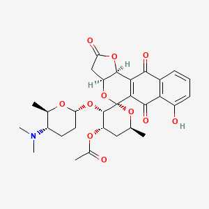 molecular formula C30H35NO11 B1225976 3'-O-forosaminyl-griseusin A CAS No. 158268-23-6