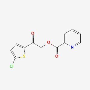 molecular formula C12H8ClNO3S B1225995 2-Pyridinecarboxylic acid [2-(5-chloro-2-thiophenyl)-2-oxoethyl] ester 