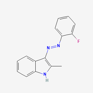 2-fluoro-N-[(2-methyl-3-indolylidene)amino]aniline
