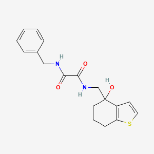 molecular formula C18H20N2O3S B12259994 N'-benzyl-N-[(4-hydroxy-4,5,6,7-tetrahydro-1-benzothiophen-4-yl)methyl]ethanediamide 