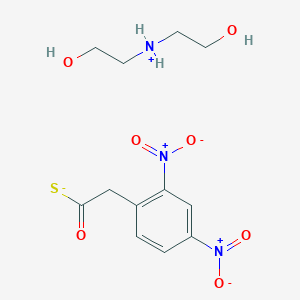 molecular formula C12H17N3O8S B012260 Bis(2-hydroxyethyl)azanium;2-(2,4-dinitrophenyl)ethanethioate CAS No. 105892-21-5